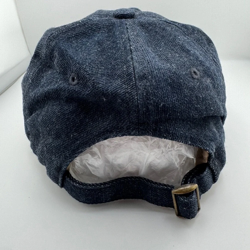 Duluth Trading Co Baseball Cap M/L Blue Denim Good Kevlar Bear Patch Hat